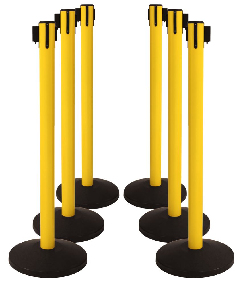 Produktbild Kraftwerk Absperrständer Höhe 1 m schwarz gelb 1 Stück bild 2