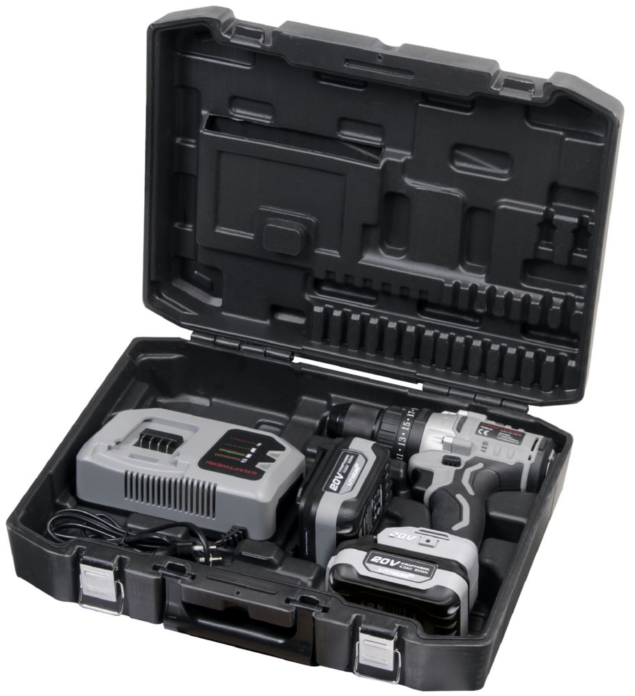 Produktbild Kraftwerk Akku Schlagbohrmaschine 20V 4Ah 100Nm 2 Akkus