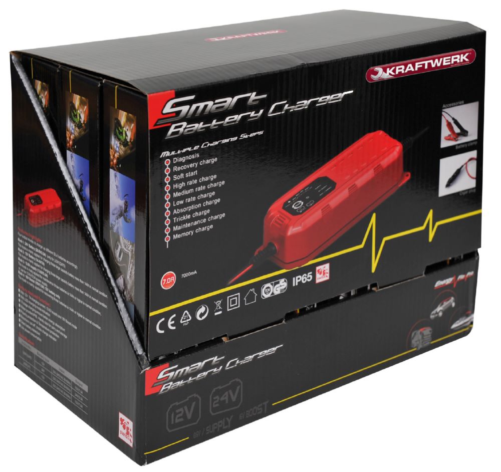 Produktbild Kraftwerk Display Batterie Ladegerät mit 12 V 24 V 7A