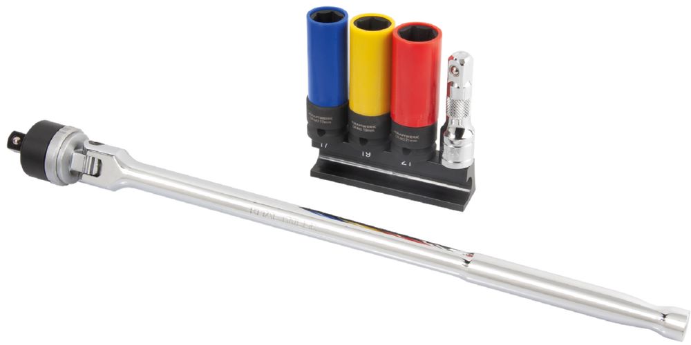 Produktbild KRAFTWERK Gelenkgriff und Schlagsteckschlüssel Satz 1/2 Zoll 5 Teile