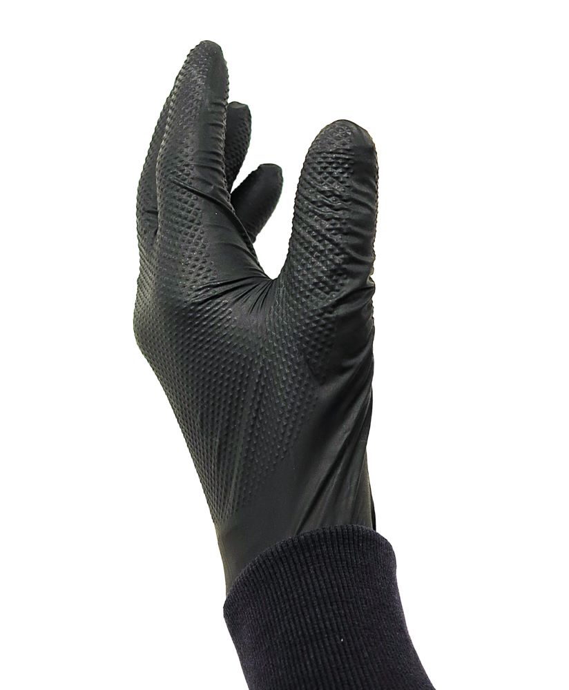 Produktbild Kraftwerk Nitril Handschuhe Gogrip PRO Größe XL schwarz 50 Stück bild 2