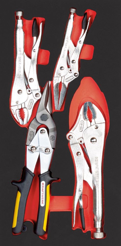Produktbild Kraftwerk Gripzangen und Blechschere 4 teilig