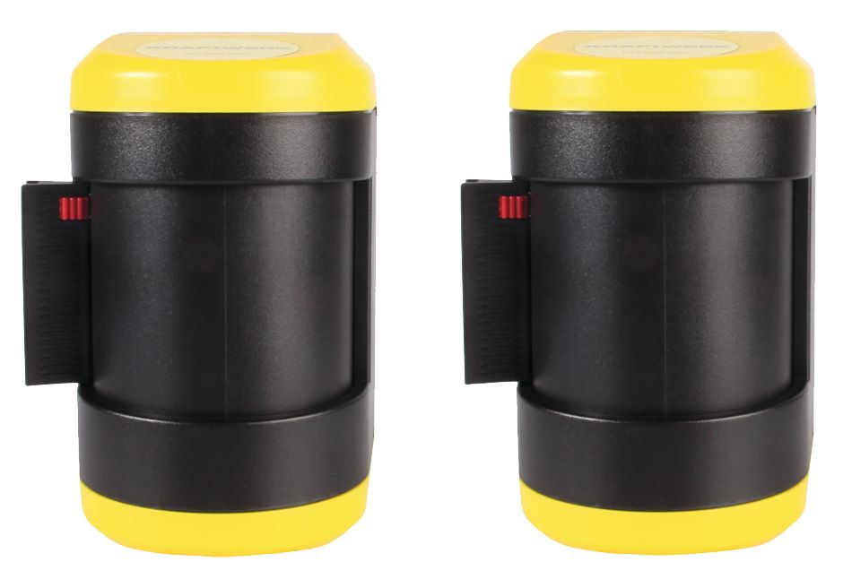 Produktbild Kraftwerk Gurtbandkassette ausziehbar 4,5 m schwarz gelb