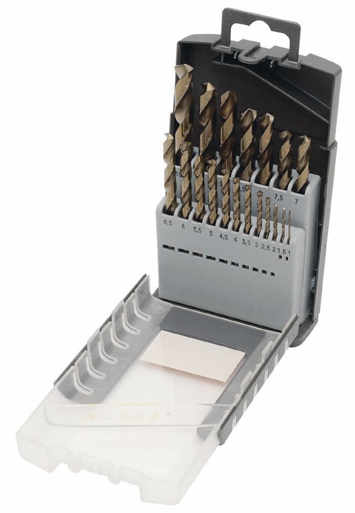 Produktbild Kraftwerk HSSE-Co 5 Spiralbohrer Sortiment 1-10 mm 19 teilig