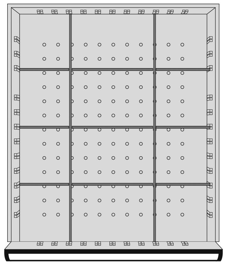 Produktbild KRAFTWERK Einteilungssortiment 12 Fächer Höhe 50 mm 459x539 mm bild 2