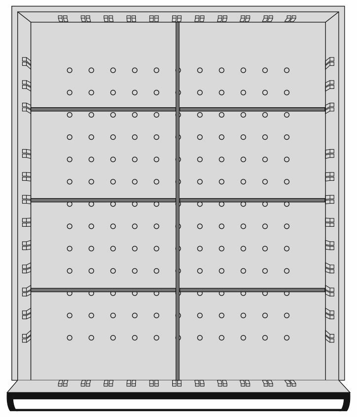 Produktbild KRAFTWERK Einteilungssortiment 8 Fächer Höhe 100 mm 459x539 mm bild 2