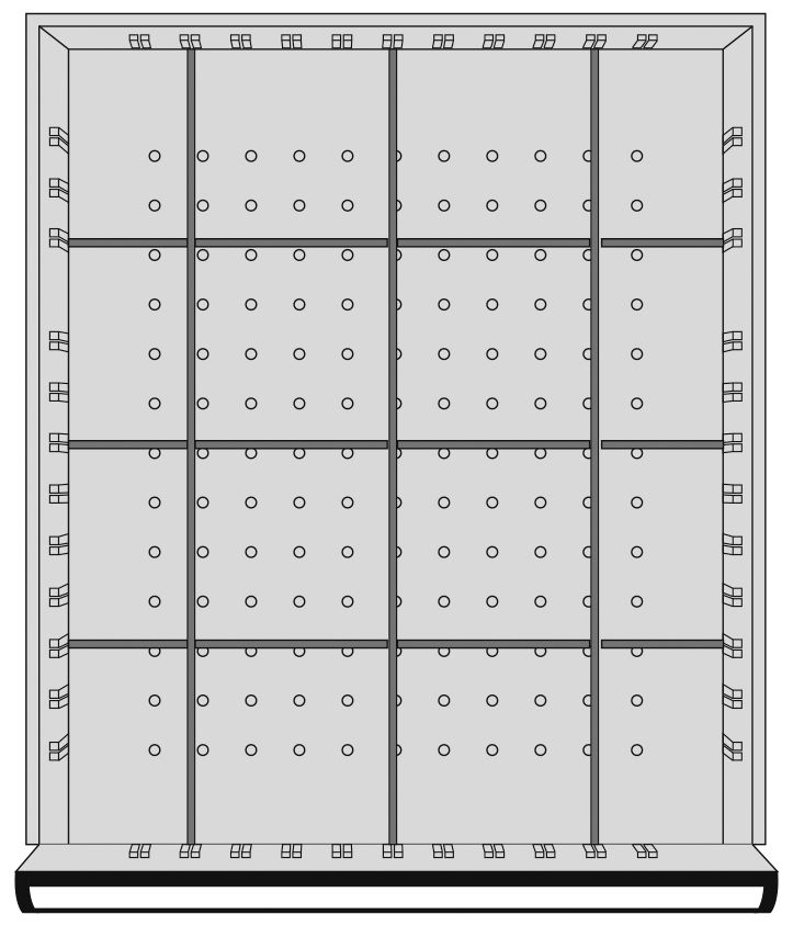 Produktbild KRAFTWERK Einteilungssortiment 16 Fächer Höhe 100 mm 459x539 mm bild 2