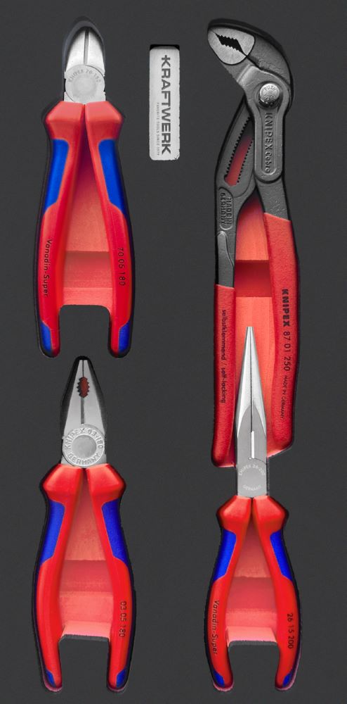 Produktbild Kraftwerk Zangensatz KNIPEX EVA3 4 Teile 20 x 40 Einlage