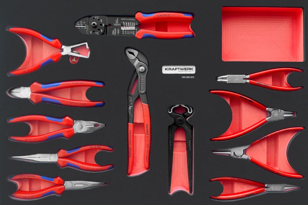 Produktbild Kraftwerk Zangensatz 12 Teile KNIPEX EVA3 60 x 40 cm