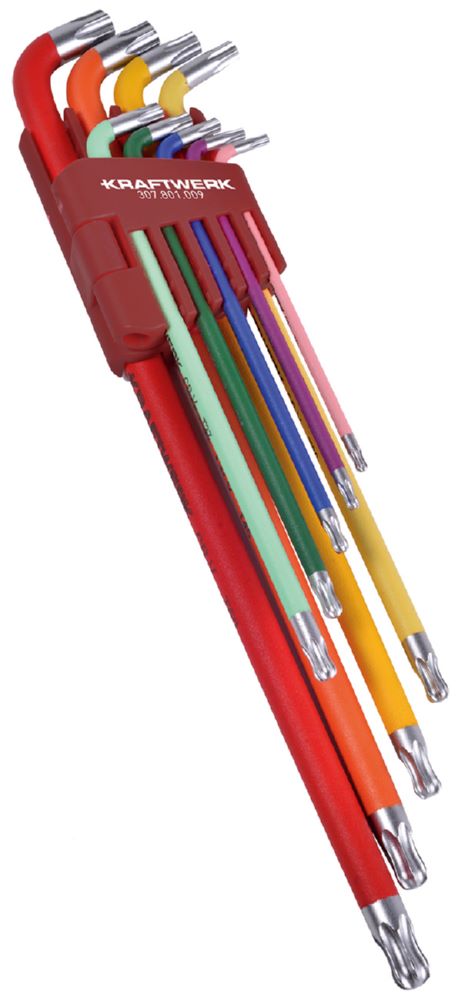 Produktbild Kraftwerk Kugelkopf Torx Stiftschlüssel Satz T10 - T50 9 teilig