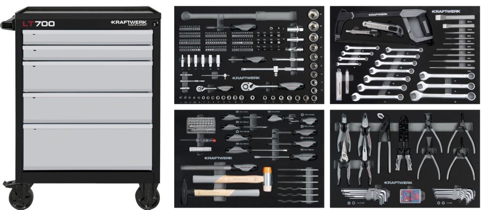Produktbild Kraftwerk LT LINE Werkstattwagen LT 700 mit 5 Schubladen 337 Teile