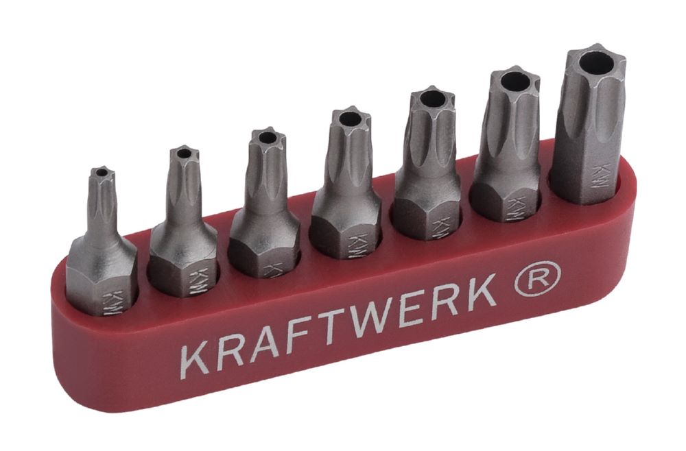 Produktbild Kraftwerk Maschinen Torx Bit Satz T10-40 1/4 Zoll 7 teilig