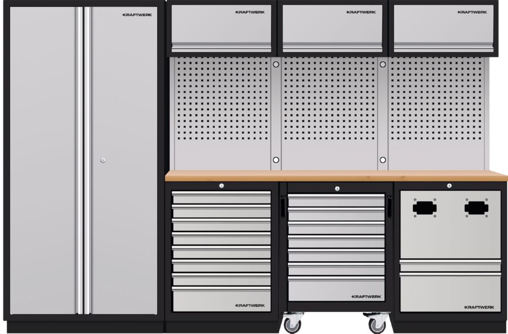 Produktbild Kraftwerk 4 Element Schrankwand mit Vierkantlochwand