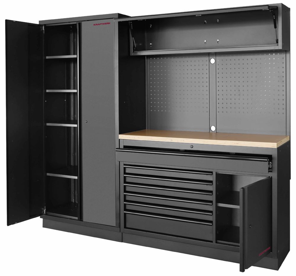 Produktbild MOBILIO Black 2er Werkstattschrank breit schwarz Buche bild 2