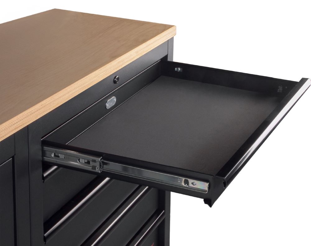 Produktbild MOBILIO Black 3er Werkstattschrank Eckelement Platte aus Buche bild 2