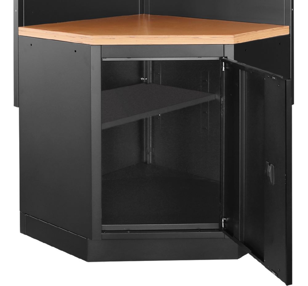 Produktbild MOBILIO Black 3er Werkstattschrank Eckelement Platte aus Buche bild 9