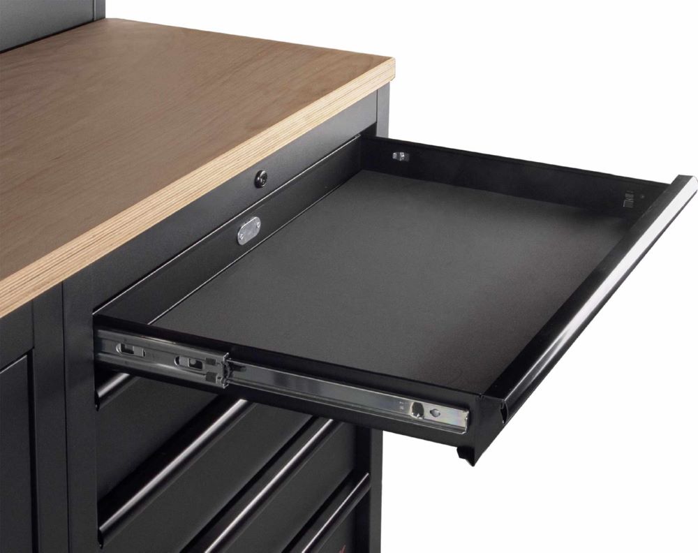 Produktbild MOBILIO Black 2er Werkstattschrank System Lochwand Buche bild 6