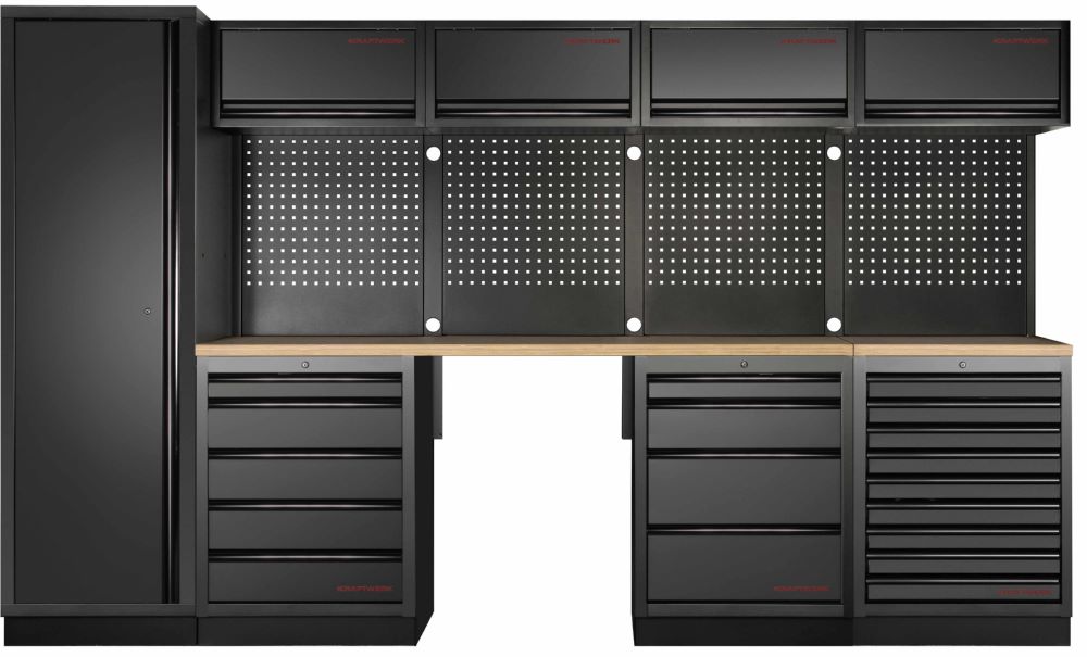 Produktbild Kraftwerk MOBILIO Black 5er Werkstattschrank System schwarz Buche