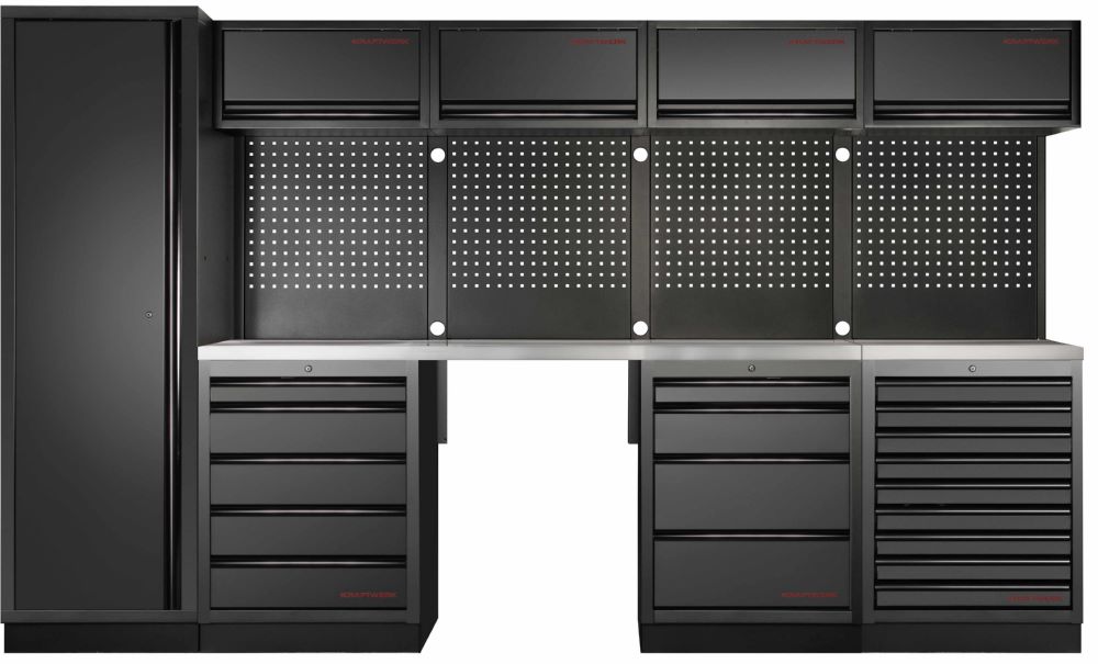 Produktbild Kraftwerk MOBILIO Black 5er Werkstattschrank System schwarz Edelstahl 430