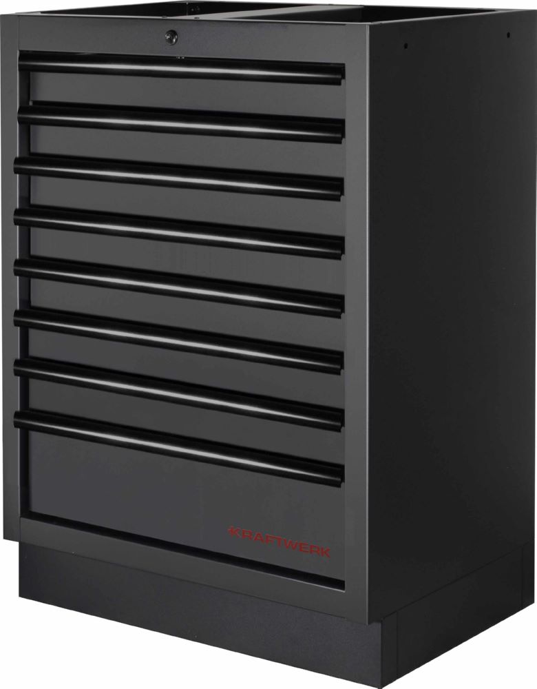 Produktbild MOBILIO Black 4er Werkstattschrank Platte aus Edelstahl 430 bild 3