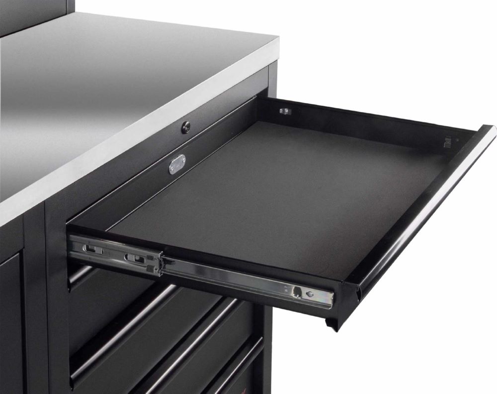 Produktbild MOBILIO Black Werkstatt Schrank Wand System 6er Komplett-Kombi Platte Edelstahl bild 10