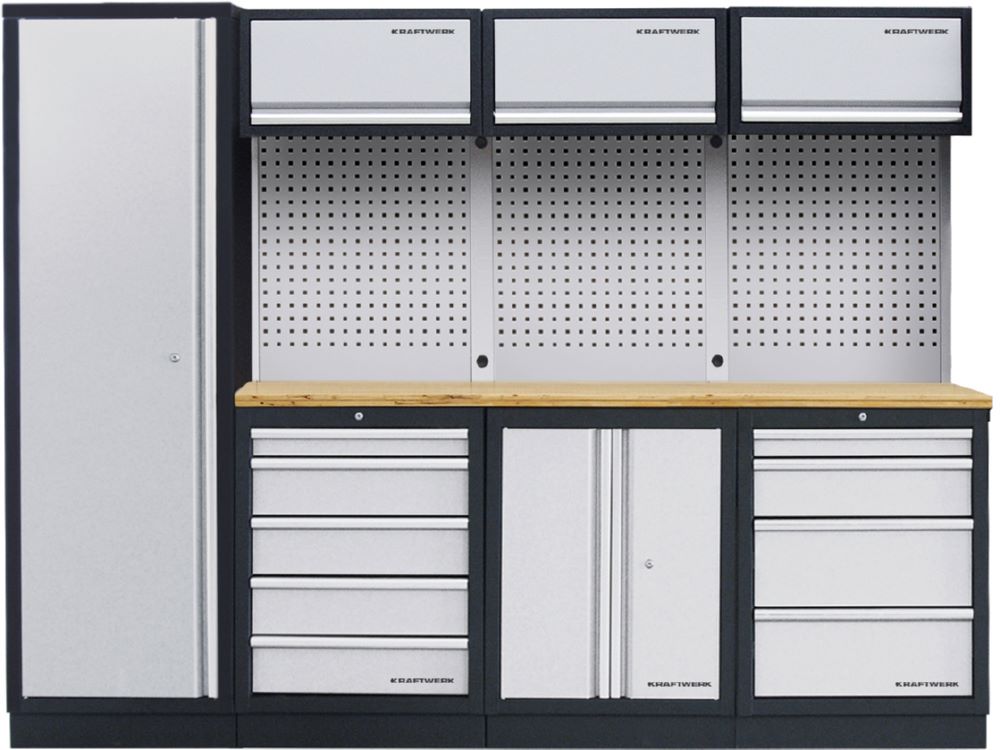 Produktbild Kraftwerk MOBILIO-EX 4er Komplett-Kombi mit Lochwand in Buche