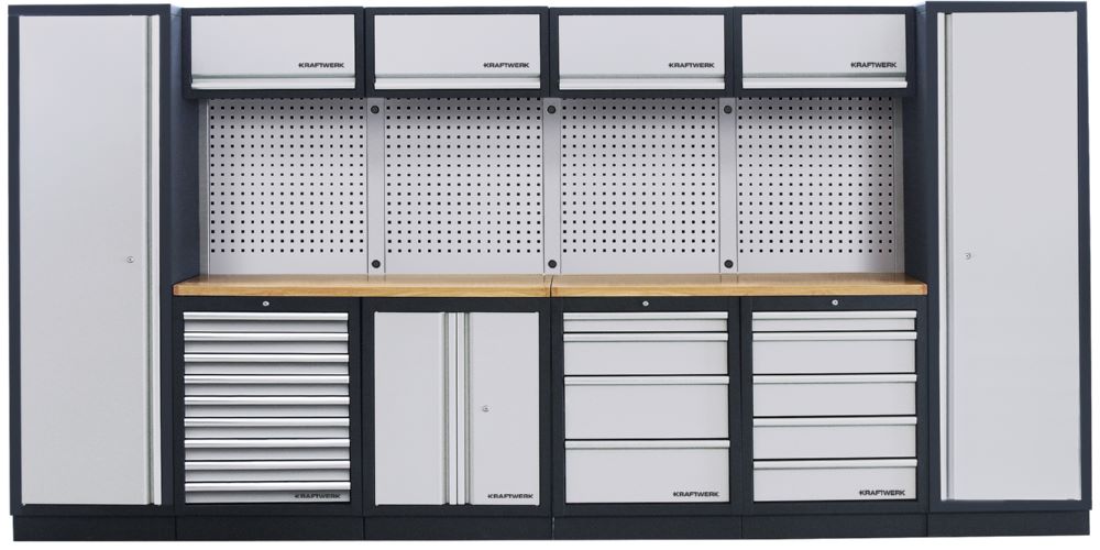 Produktbild Kraftwerk 6er Komplett Kombi mit Lochwand Mobilio-ExL 3920 mm Buche