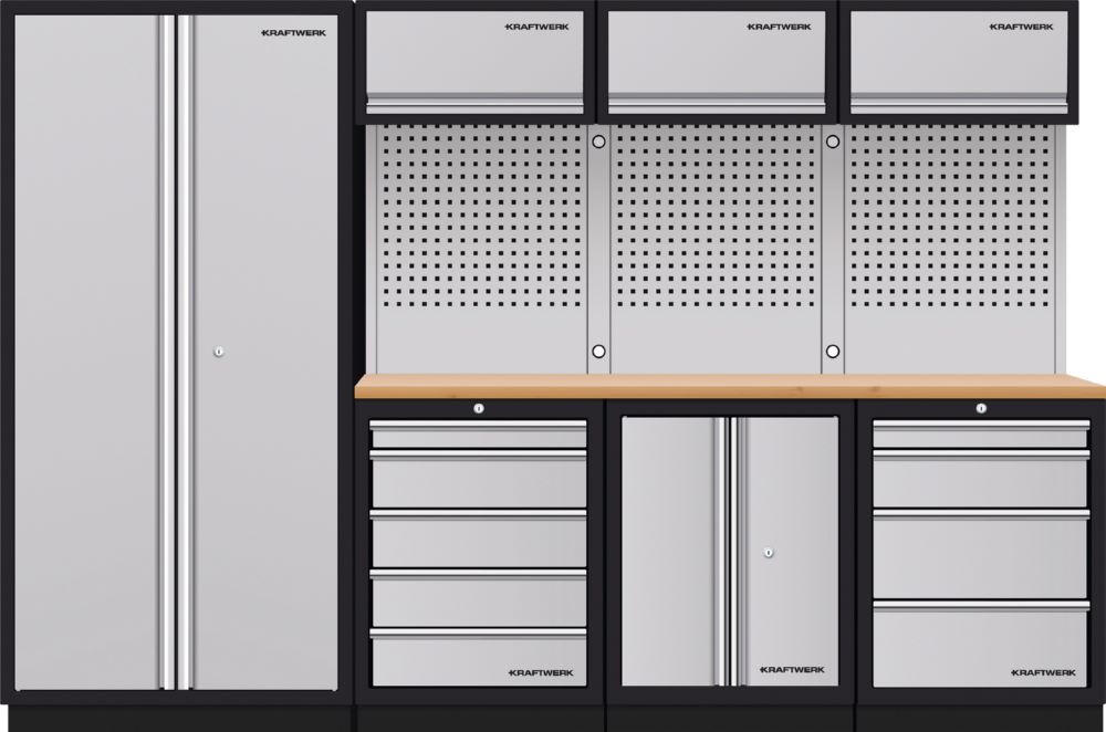 Produktbild Kraftwerk MOBILIO-EX 4er Komplett-Kombi mit Lochwand in Buche Multiplex