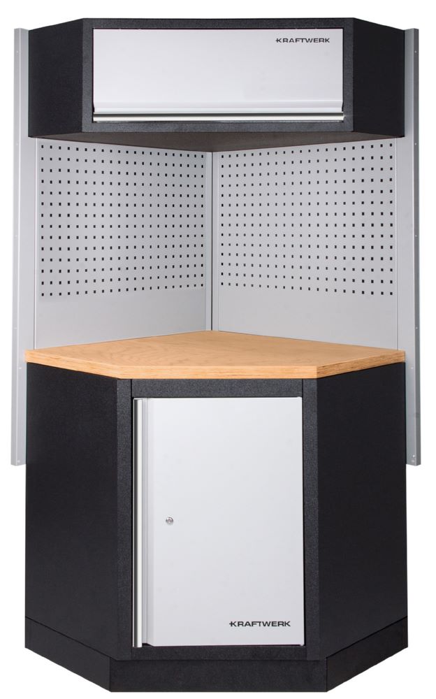 Produktbild Kraftwerk MOBILIO Kompakt Eckelement mit Lochwand Buche Multiplex