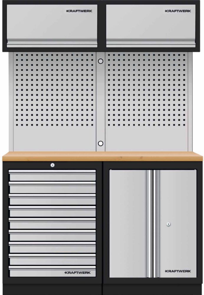 Produktbild Kraftwerk MOBILIO 2er Kompakt Kombi mit Lochwand Buche Multiplex