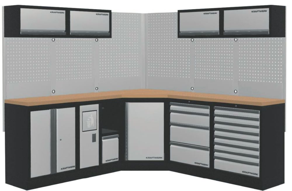 Produktbild Kraftwerk MOBILIO 5er Kompakt Kombi mit Lochwand Buche Multiplex