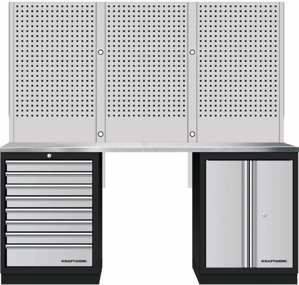 Produktbild Kraftwerk MOBILIO 2er Kompakt Kombi mit Lochwand Edelstahl 430