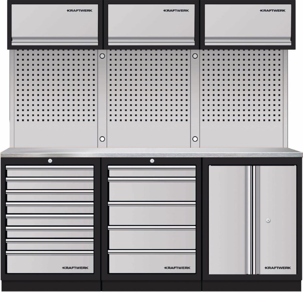 Produktbild Kraftwerk MOBILIO 3er Kompakt Kombi mit Lochwand Edelstahl 430