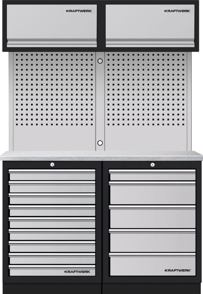 Produktbild Kraftwerk MOBILIO 2er Kompakt Kombi mit Lochwand Edelstahl 430