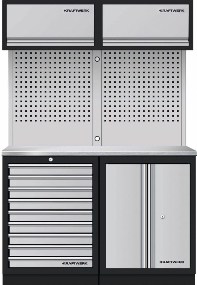 Produktbild Kraftwerk MOBILIO 2er Kompakt Kombi mit Lochwand Edelstahl 430