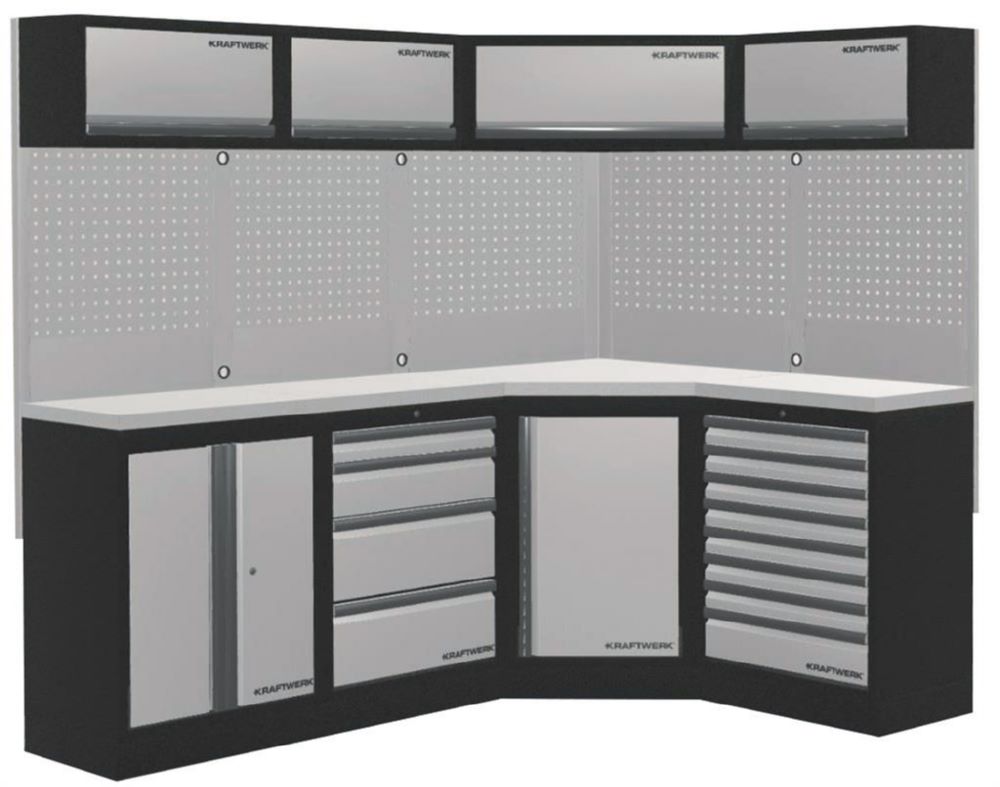 Produktbild Kraftwerk MOBILIO 4er Kompakt Kombi mit Lochwand Edelstahl 430