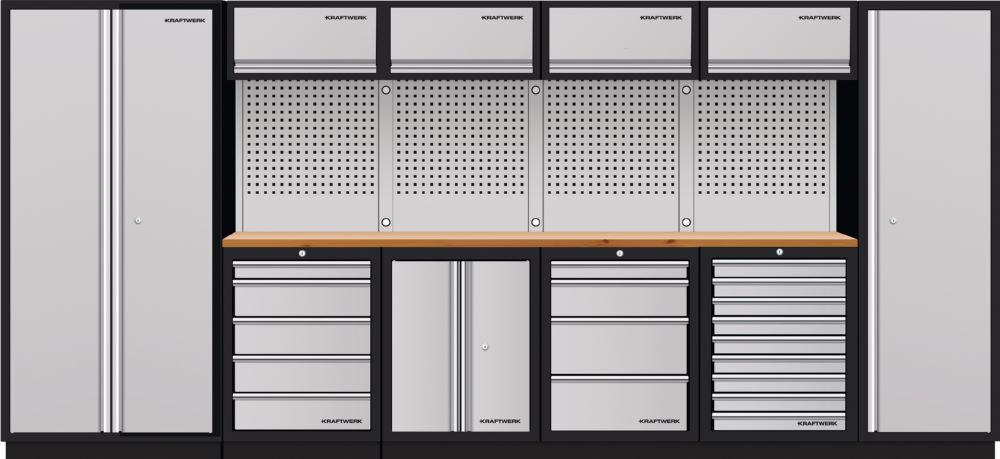 Produktbild Kraftwerk MOBILIO 6er Komplett Kombi mit Lochwand Buche Multiplex
