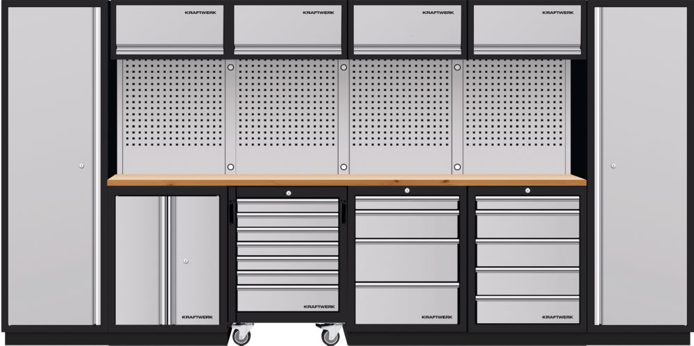 Produktbild Kraftwerk MOBILIO 6er Komplett Kombi mit Lochwand Buche Multiplex