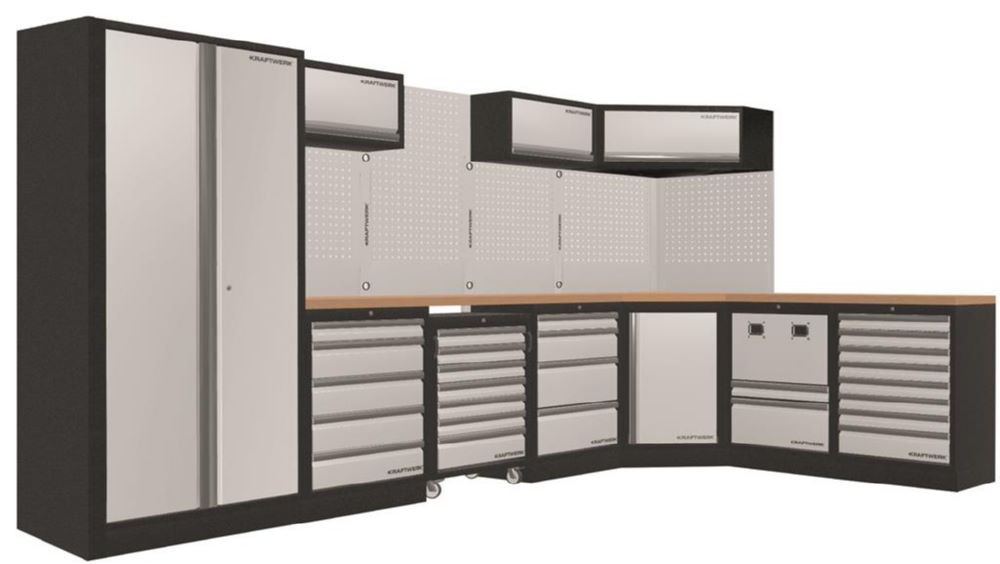 Produktbild Kraftwerk MOBILIO 7er Komplett Kombi mit Lochwand Buche Multiplex