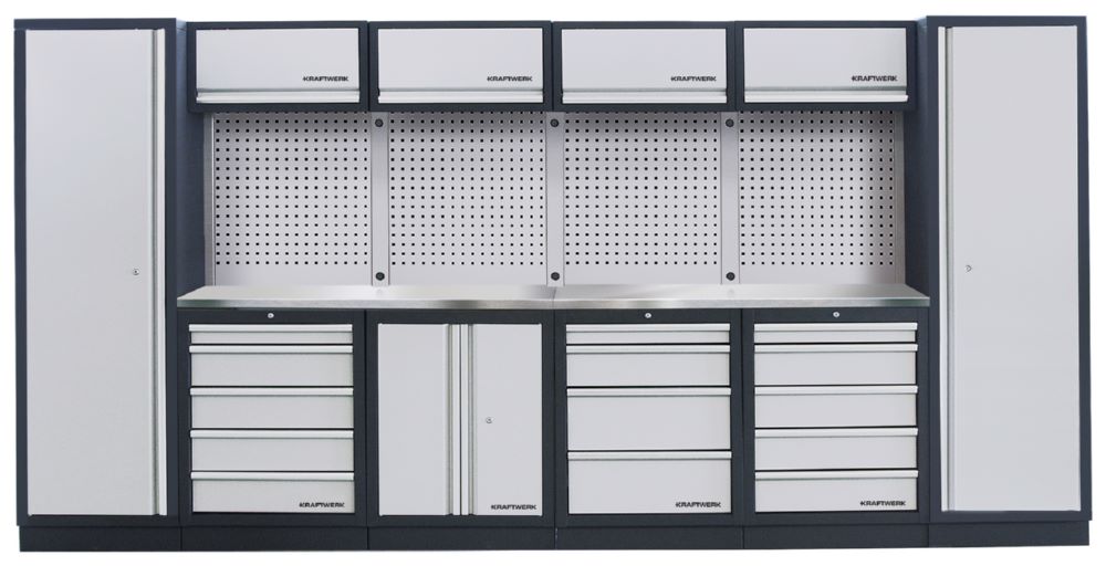 Produktbild Kraftwerk MOBILIO 6er Komplett Kombi mit Lochwand Edelstahl 430