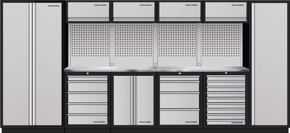Produktbild Kraftwerk MOBILIO 6er Komplett Kombi mit Lochwand Edelstahl 430