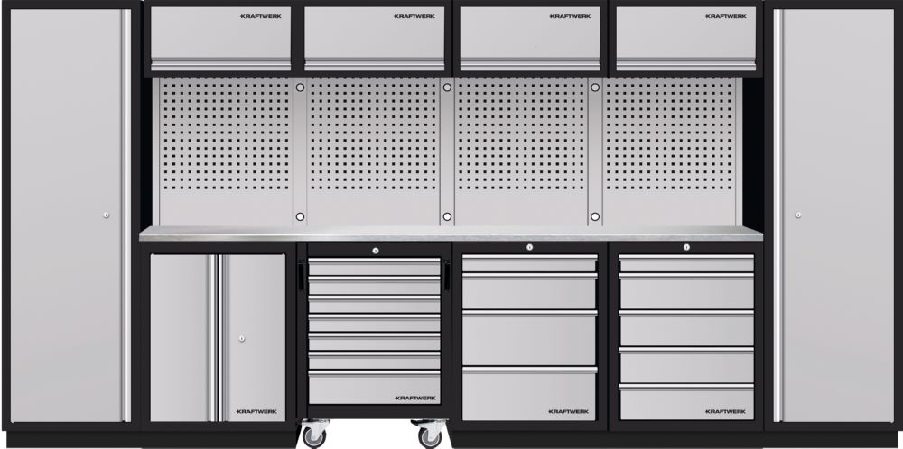 Produktbild Kraftwerk MOBILIO 5er Komplett Kombi mit Lochwand Edelstahl 430