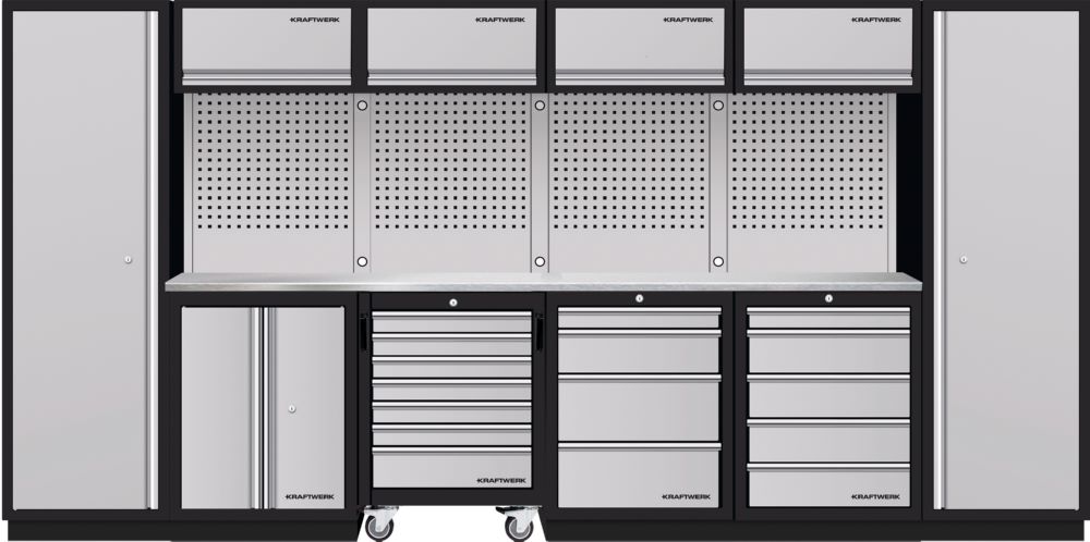 Produktbild Kraftwerk MOBILIO 6er Komplett Kombi mit Lochwand Edelstahl 430