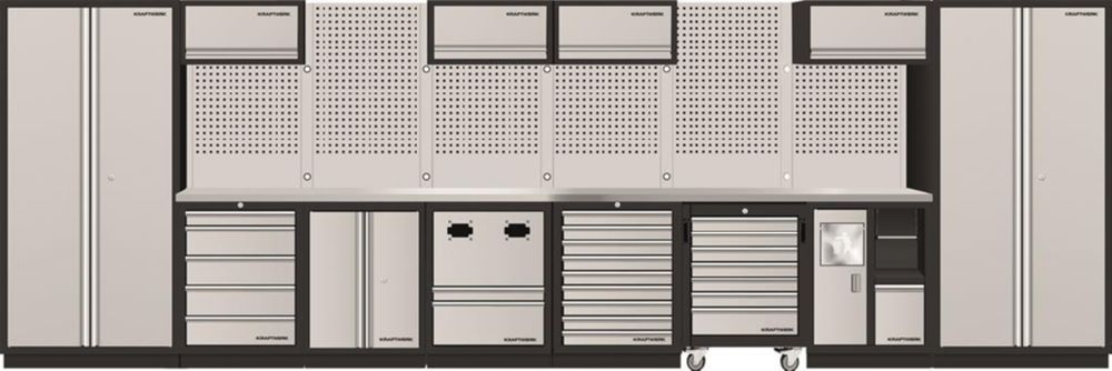 Produktbild Kraftwerk MOBILIO 8er Komplett Kombi mit Lochwand und Edelstahl Platte 430