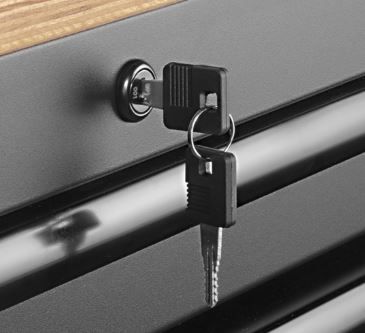 Produktbild Kraftwerk Mobilio Lenkschloss für Schubladenschränke 3964-04-BLK/05-BLK