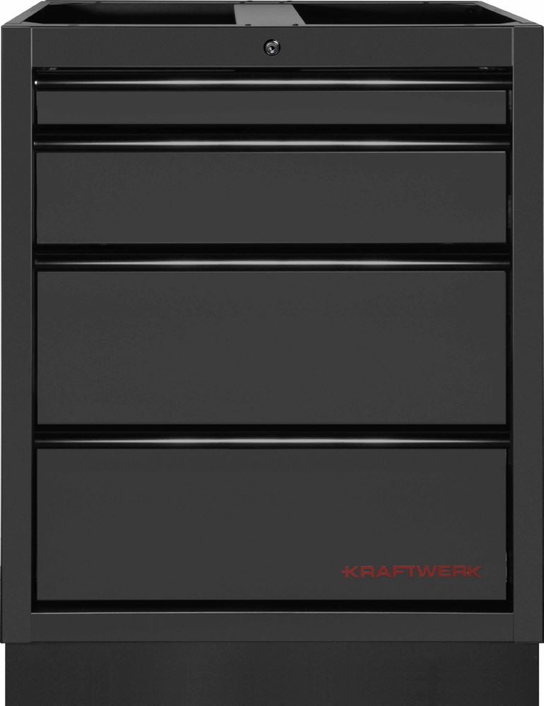 Produktbild Kraftwerk MOBILIO Black Schubladenschrank Unterschrank mit 4 Schubladen