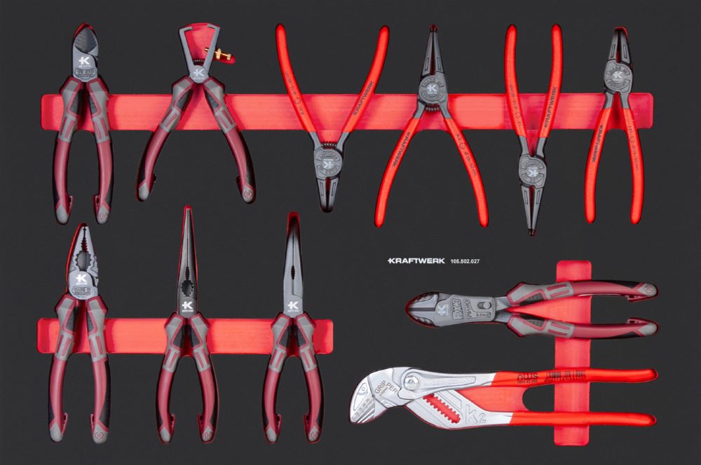 Produktbild Kraftwerk PRO LINE EVA Zangen Satz 60 x 40 11 Teile