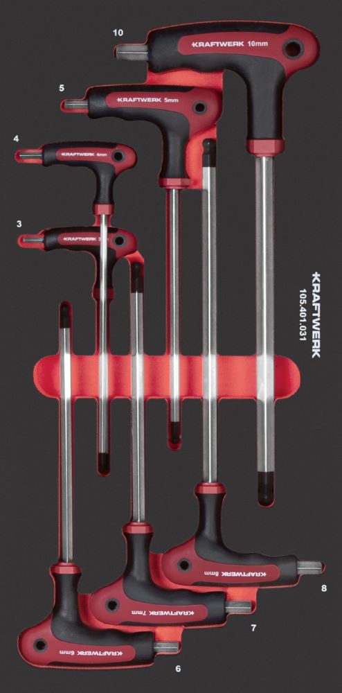 Produktbild Kraftwerk PRO LINE EVA3 T-Griff Schraubendreher Innensechskant 20 x 40 7 Teile