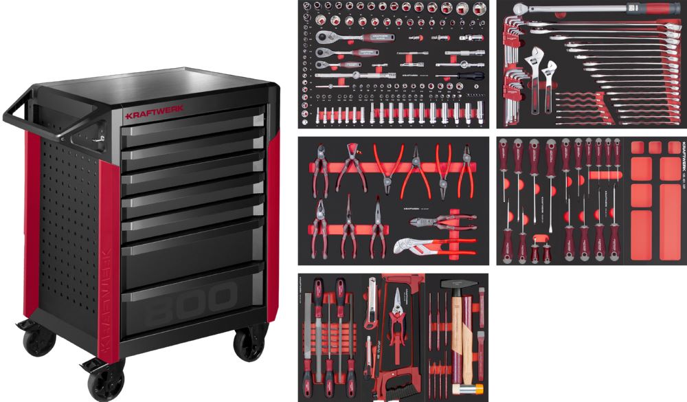 Produktbild Kraftwerk PRO LINE Werkstattwagen PT800 mit  7 Schubladen 242 Teile