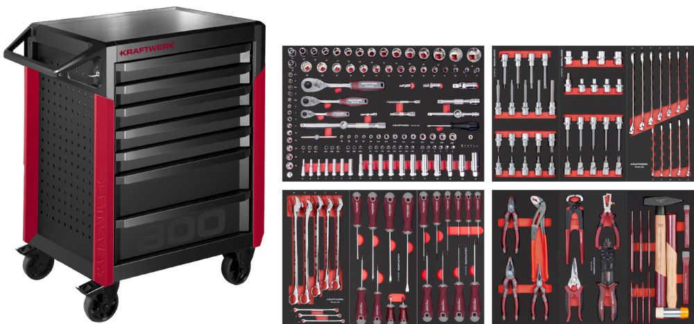 Produktbild Kraftwerk PRO LINE Werkstattwagen PT800 mit 7 Schubladen 220 Teile